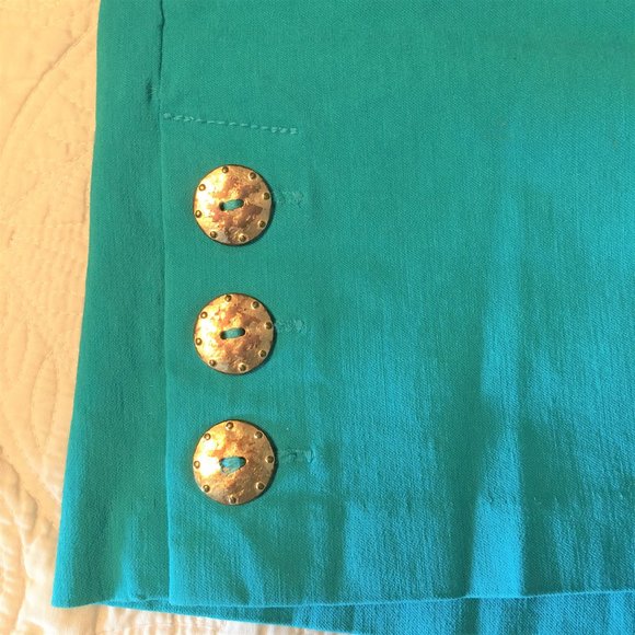 BISOU BISOU "Island Hopper" Turquoise Shorts - Picture 5 of 10